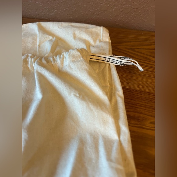 Tory Burch Small Ella Bio Tote large logo hidden pocket w/dust bag and strap - Picture 11 of 16